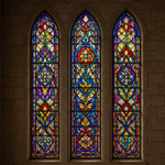 Imagem de exemplo de um vitral de Igreja como exemplo de peças de decoração que usam o reflexo de luz. www.lollatabo.com.br